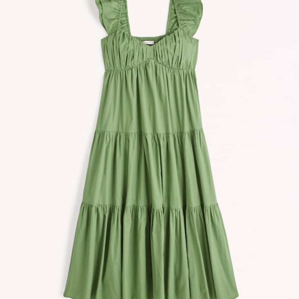 Green Tiered Maxi Dress